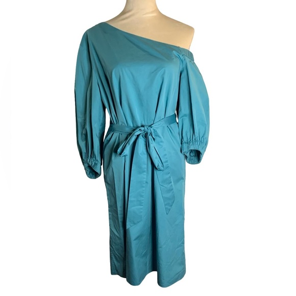 Tibi Aqua Blue Off-Shoulder Dress - Picture 2 of 5